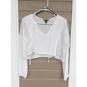 Forever 21 - White Lace Crop Top